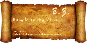 Botyánszky Zita névjegykártya